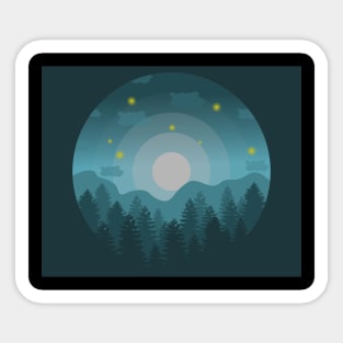 Pine Forest View Sticker